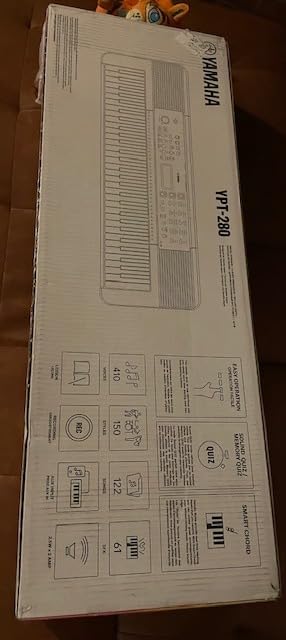 Yamaha 61-Key Portable Keyboard for Beginners with Built-In Songs, Quiz Mode, Music Rest, with Power Adapter YPT280 customer photo 1