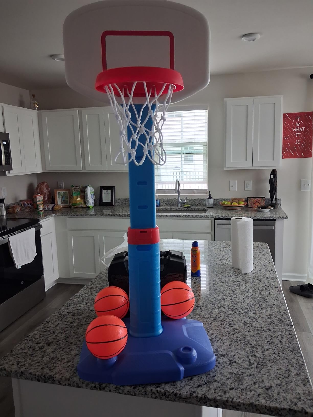 Toddler Basketball Hoop, Kids Toys Basketball Hoops for Indoor Outdoor Play - Adjustable Mini Basketball Hoop with 3 Balls for Outside, Pool, Christmas Birthday Sport Gift for Baby Boy Girl Ages 2 3 4 customer photo 1