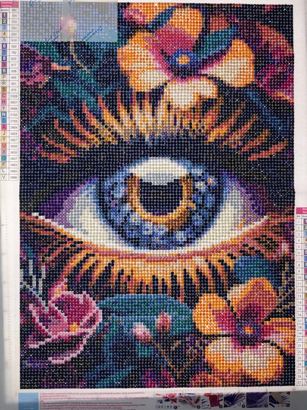 Diamond Art Kits for Adults Skull Last Flying Diamond Painting Kit 12x16in | 5D Skull Diamond Art Painting Kit for Adult, DIY Full Round Drill Tarot Gem Art Diamond Dots Kits for Home Wall Decor Gift customer photo 2