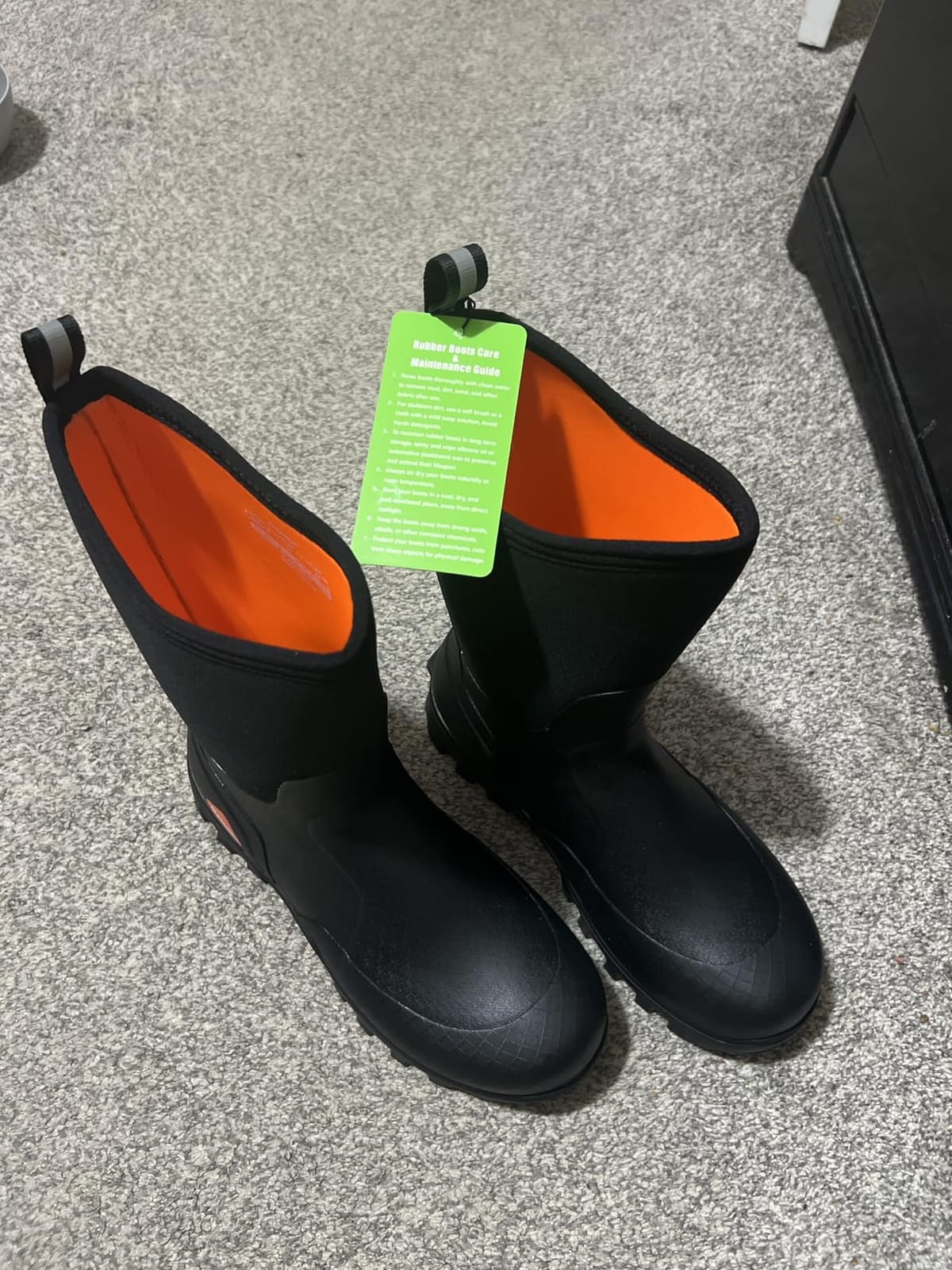 Showave Men's Rubber Boots Waterproof Rain Boots Mud Boot Comfy Sports Sole customer photo 2