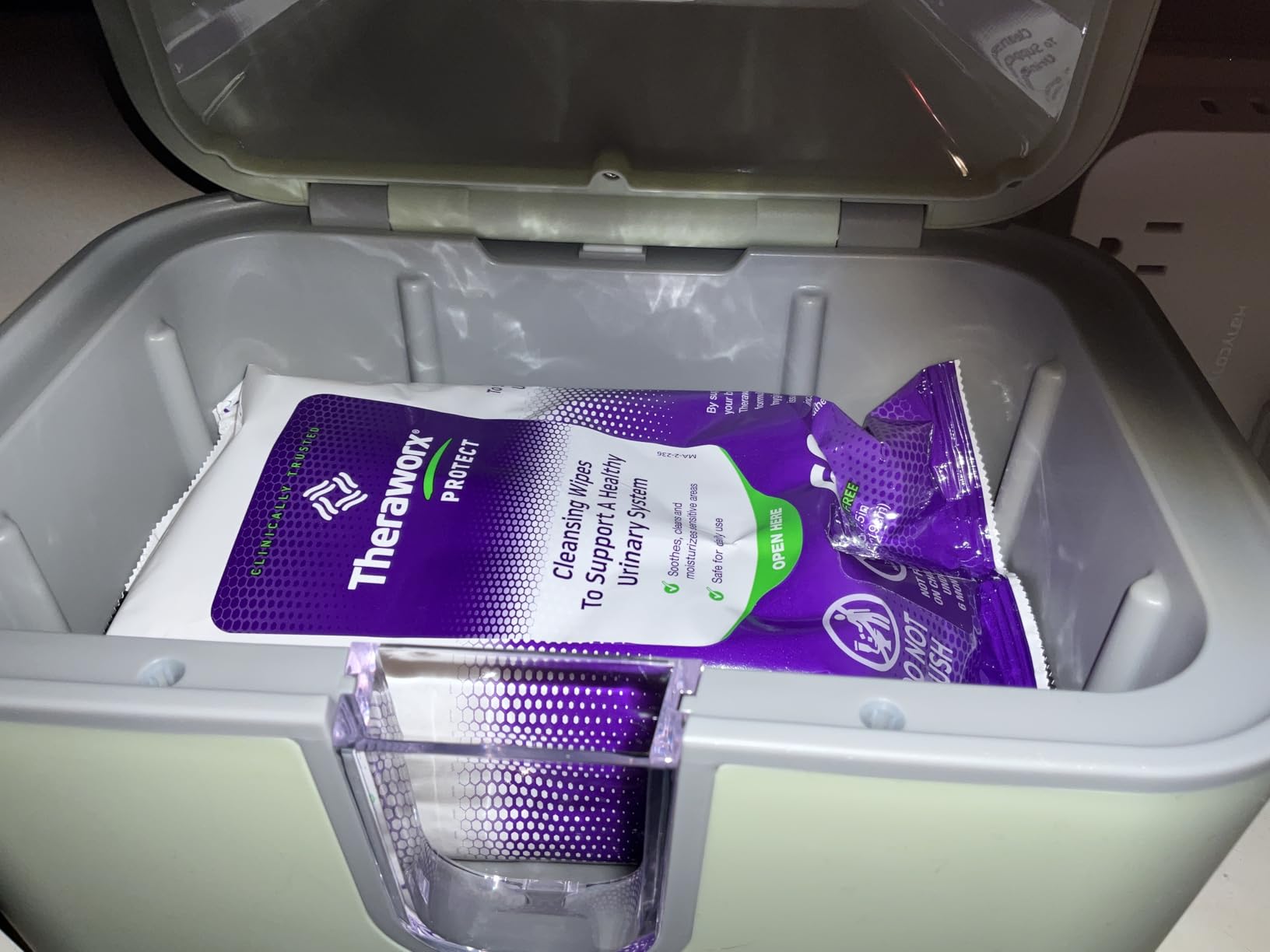 Wipe Warmer with UV Sanitizer, Large Capacity for Baby & Adult Wipes, White | 3 temperature settings, quiet surround heating and a night light for diaper changes, nighttime care and everyday cleansing. customer photo 1