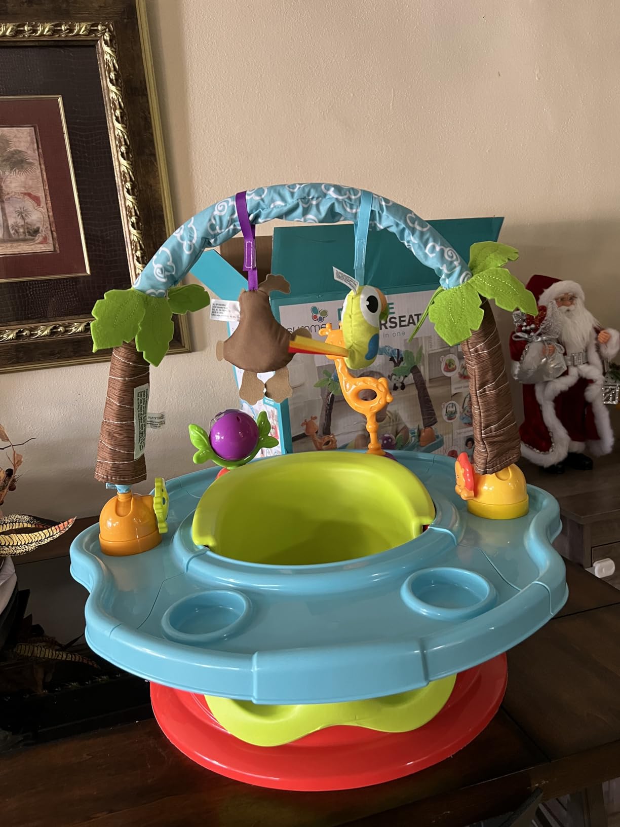Bright Starts 3-in-1 SuperSeat Playful Paradise, Baby Activity Seat with Toys, Snacking Tray, Booster Seat, BPA Free Tray, Unisex, 6 Months + customer photo 1