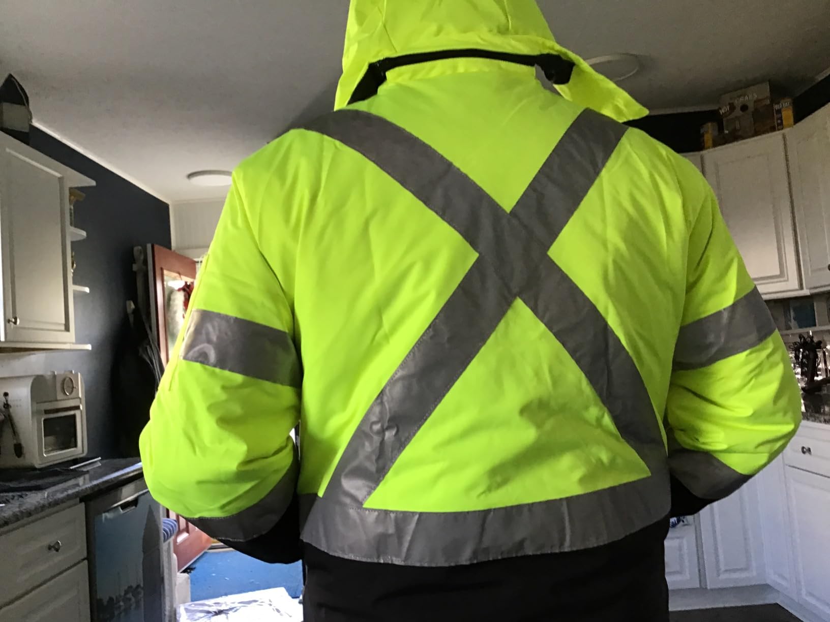 toolant 100% Waterproof Safety Jackets for Men, Hi Vis Reflective Work Jackets, Construction Rain Coats for Cold Weather customer photo 2