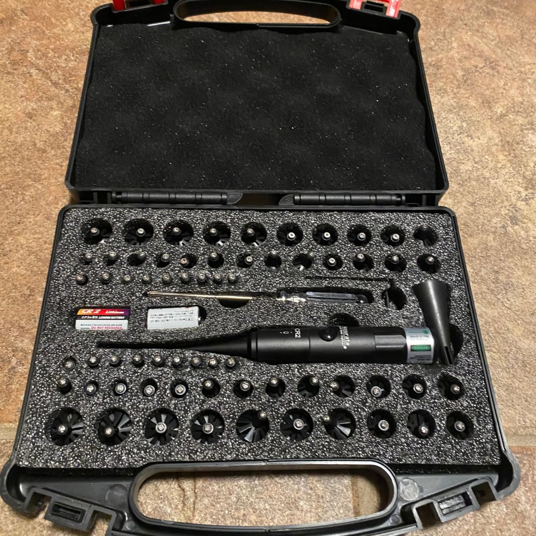 Visiofire Tool-Free Laser Bore Sight Kit : Green Laser Bore Sighter with 64 Upgraded Adapters fit 0.17 to 12 GA Calibers| Multi-Caliber Laser Bore Sighting Kit for All Gun| Powerful Boresighter customer photo 1
