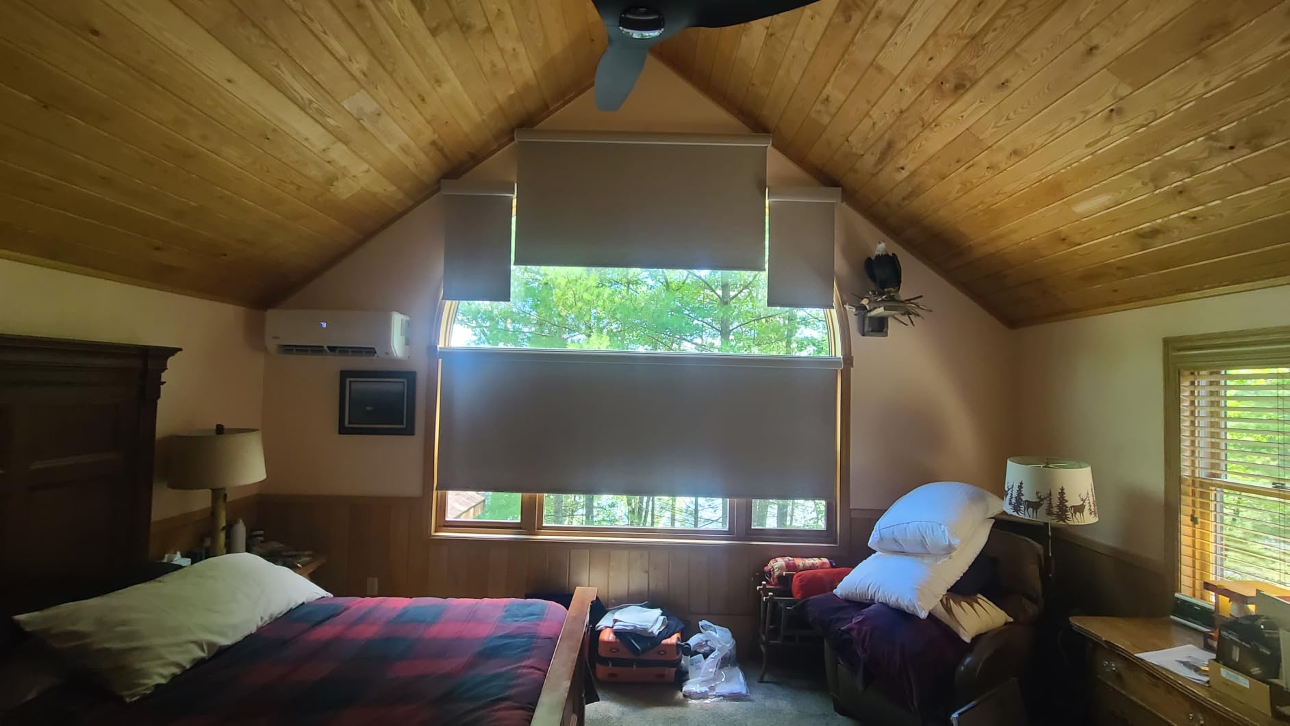 Kincmo Motorized Blinds with Remote, APP, Voice Control - 100% Blackout | Custom Motorized Roller Shades for Windows Doors, Ultra Quiet Smat Electric Blinds Work with Apple Homekit, Alexa, Google customer photo 2