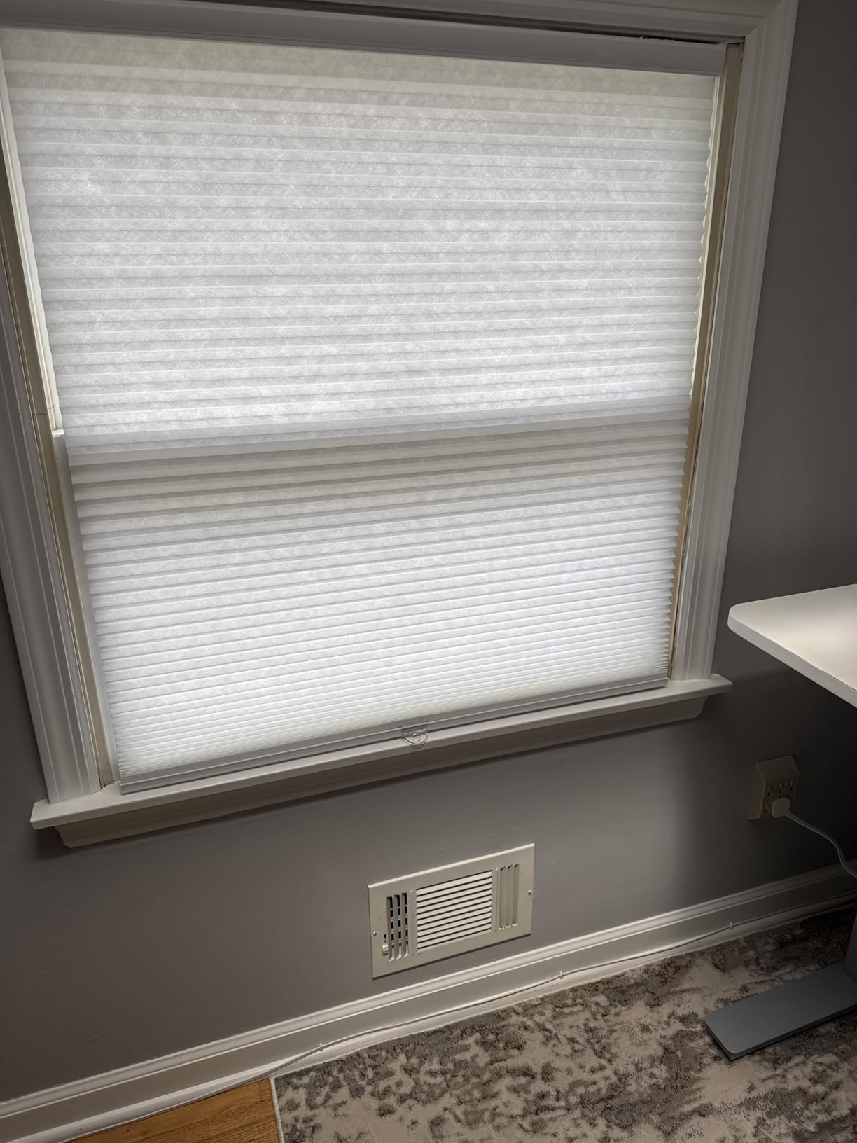 Changshade Cordless Cellular Shades, Motorized Blackout Room Darkening Black Out Honeycomb Blinds for Indoor Windows Bedroom, Pull Down Pleated Accordion Blind Easy Install, Custom Size, Beige customer photo 2