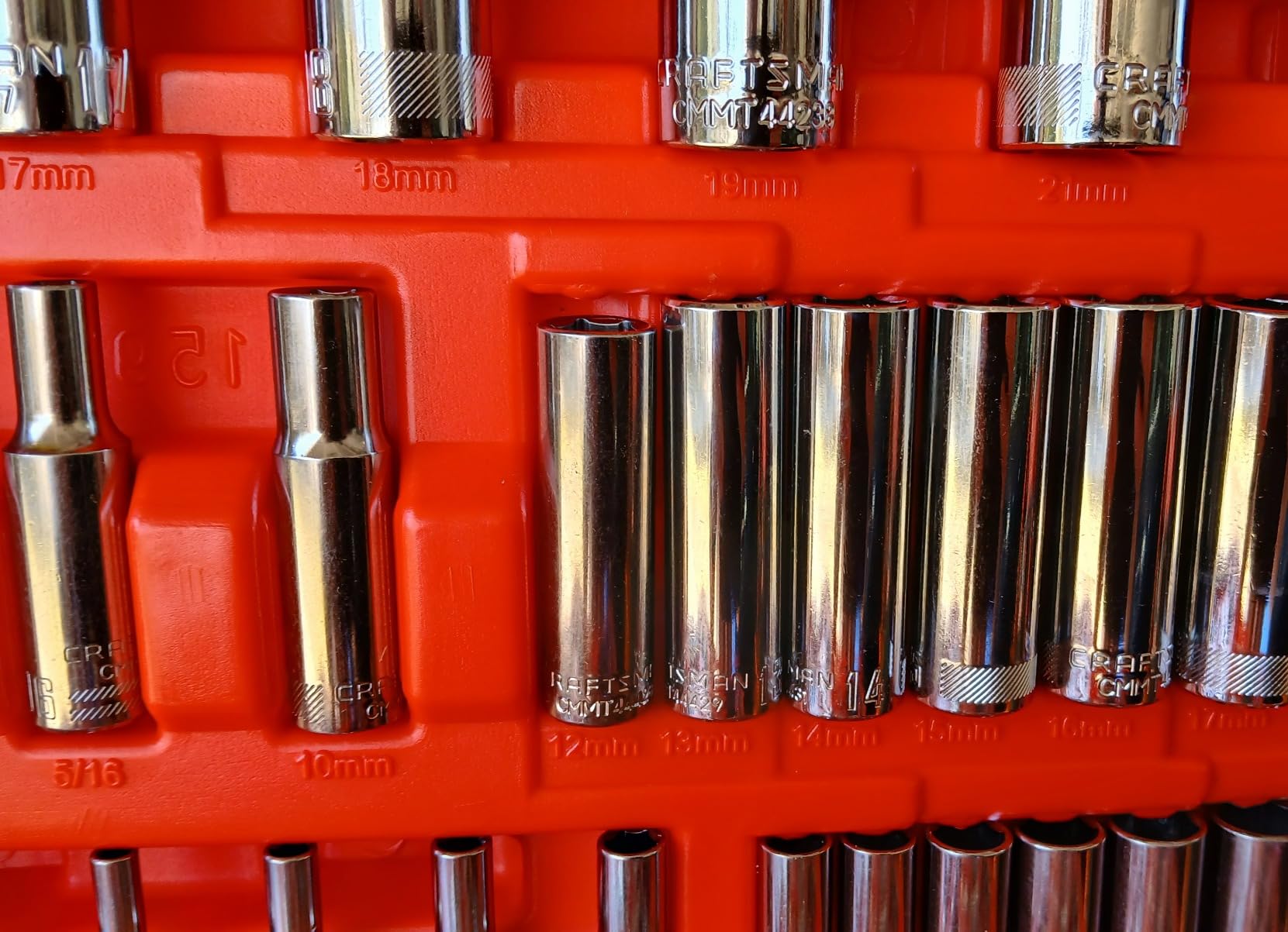 CRAFTSMAN Socket Set, 159 Piece Socket Wrench Set Mechanics Tools 1/4-in., 3/8-in., and 1/2-in, 6 Point and 12 Point, 90-Tooth (CMMT12125) customer photo 2