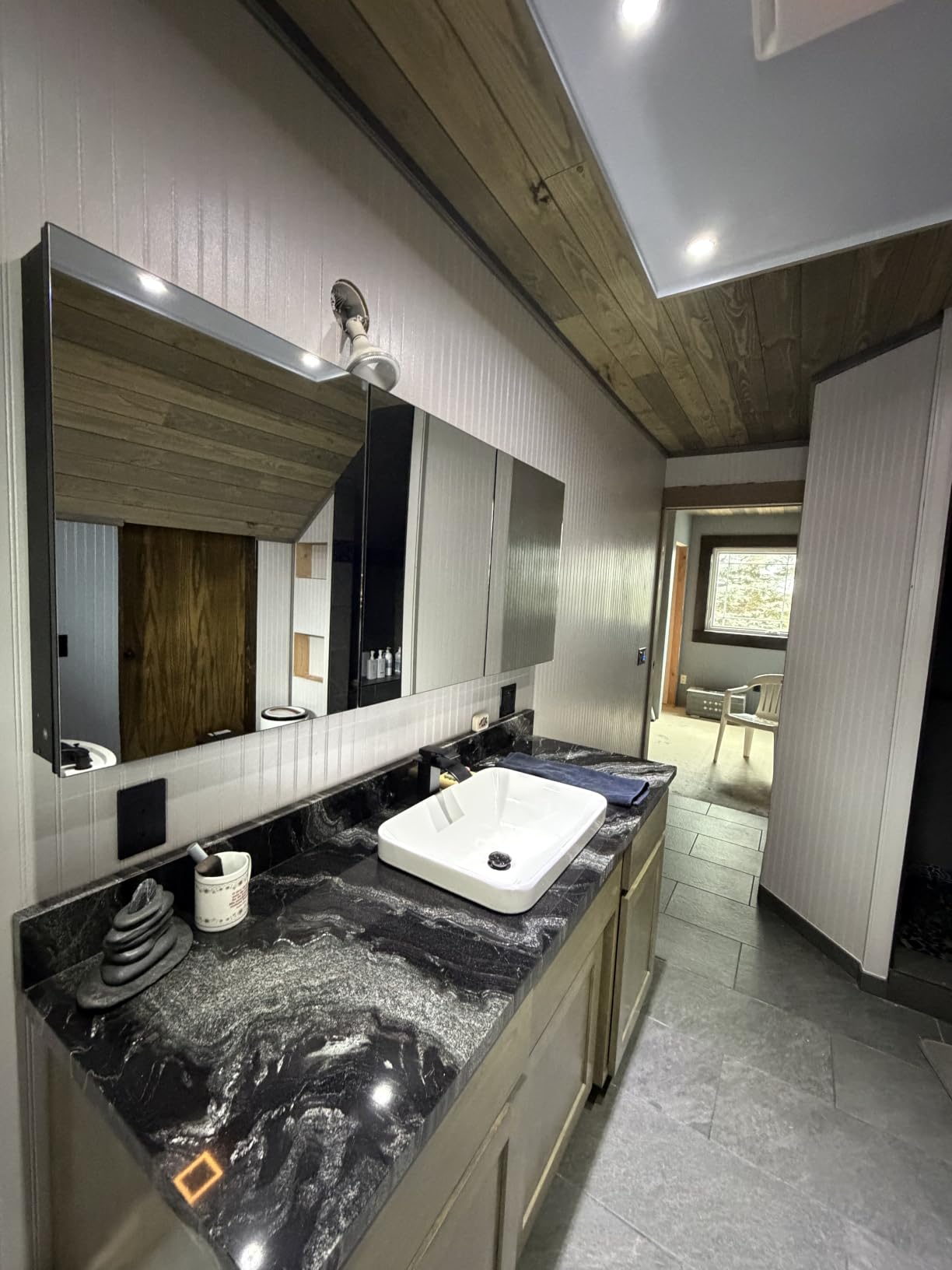 Keonjinn 30 x 26 Inch Bathroom Medicine Cabinet with Mirror, Ample Storage | Assembly Needed, Freely Adjustable Shelves, Tempered Glass, Surface Mount or in Wall, Durable DTC Hinges, Double-door, Silver customer photo 1