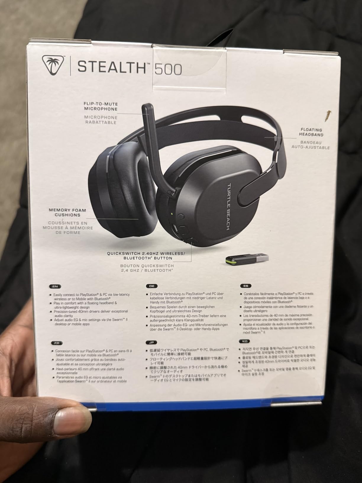 Turtle Beach Stealth 700 Wireless Multiplatform Gaming Headset for PS5 & PC | PlayStation, PS4, Bluetooth, 60mm Dual Drivers, 80-Hr Battery, Noise-Cancelling Flip-to-Mute Mic, Dual Transmitters, Black customer photo 2