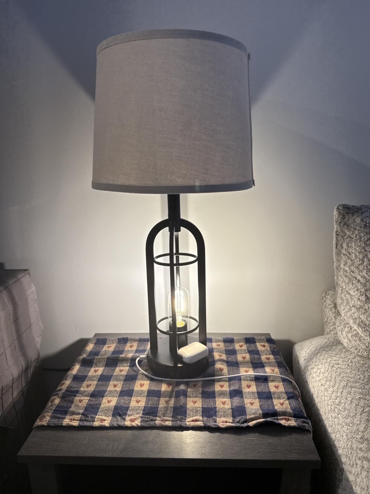 SRJJA Black Table Lamps for Living Room Set of 2 - Farmhouse Lamps for Night Stands with USB A+C, Bedside Lamps for Bedroom, 24'' Industrial Lamp for Living Room End Tables customer photo 1