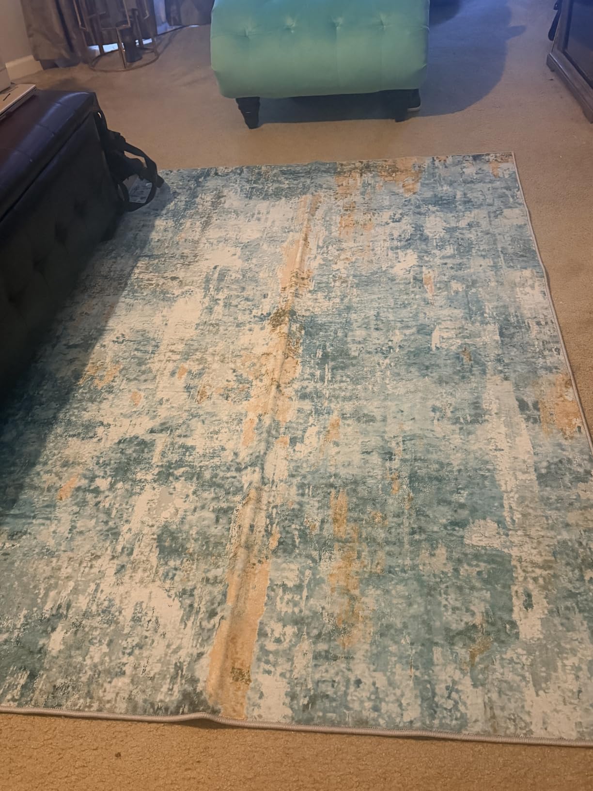 Ompaa 2x6 Rug Runners for Hallways Kitchen Runner Rug Non Slip Washable Grey Long Runner Rugs with Rubber Backing Soft Abstract Carpet Runner for Hallways, Kitchen, Bedroom, Bathroom, Entryway customer photo 1