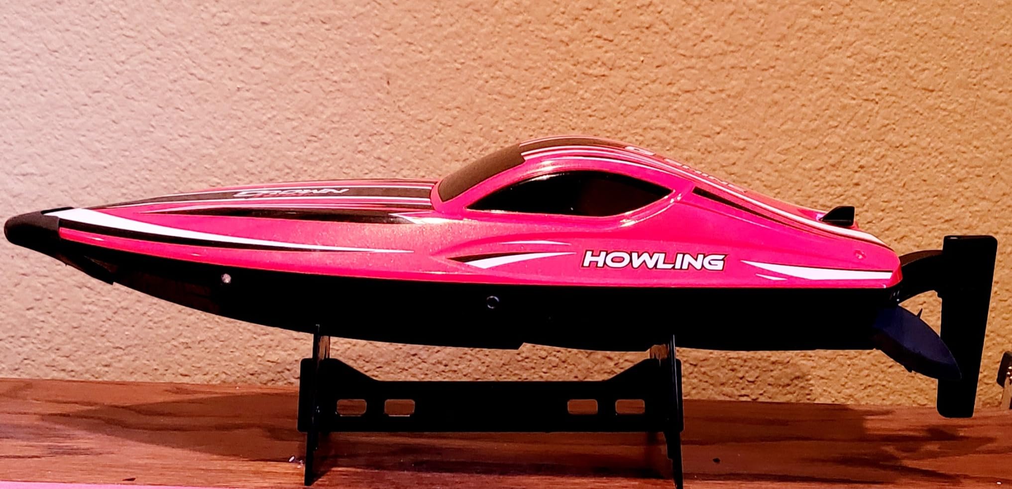 BEZGAR HJ818PRO 16 Inch 55 KPH Brushless RC Boat for Adults | 55 KPH Speed & Brushless Motor; Waterproof Hull; Large RC Speed Boat for Lakes; Red customer photo 1