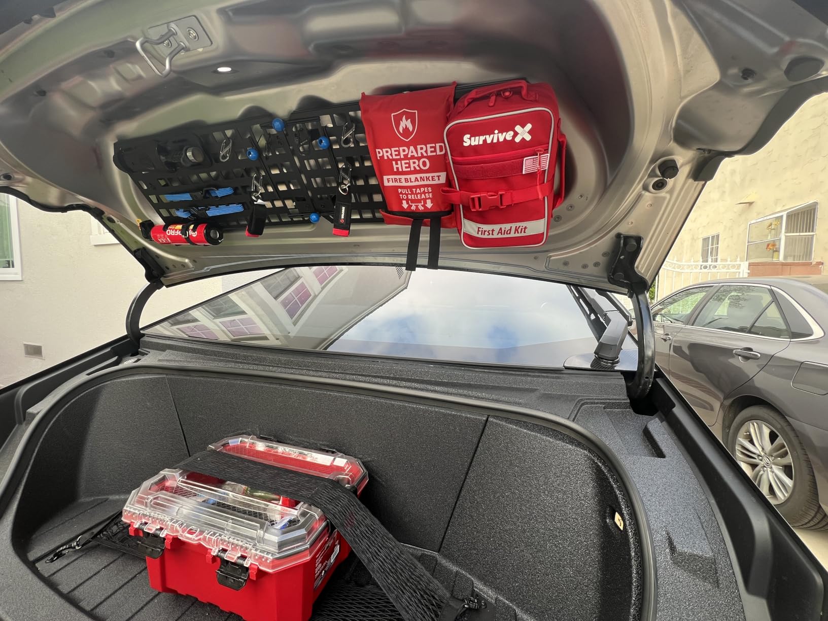SurviveX Large First Aid Kit, Emergency Kit for 3-4 People | Labeled Pockets, Zip Stitch Wound Closures customer photo 2