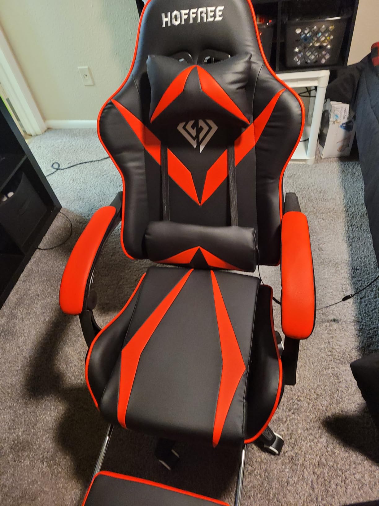 Gaming Chair with Massage Footrest Ergonomic Computer Chair for Boys-Blue | PC Gamer Chair for Kids Computer Game Chair Recliner Video Game Chair with Lumbar Support Headrest for Gaming or Learning customer photo 1