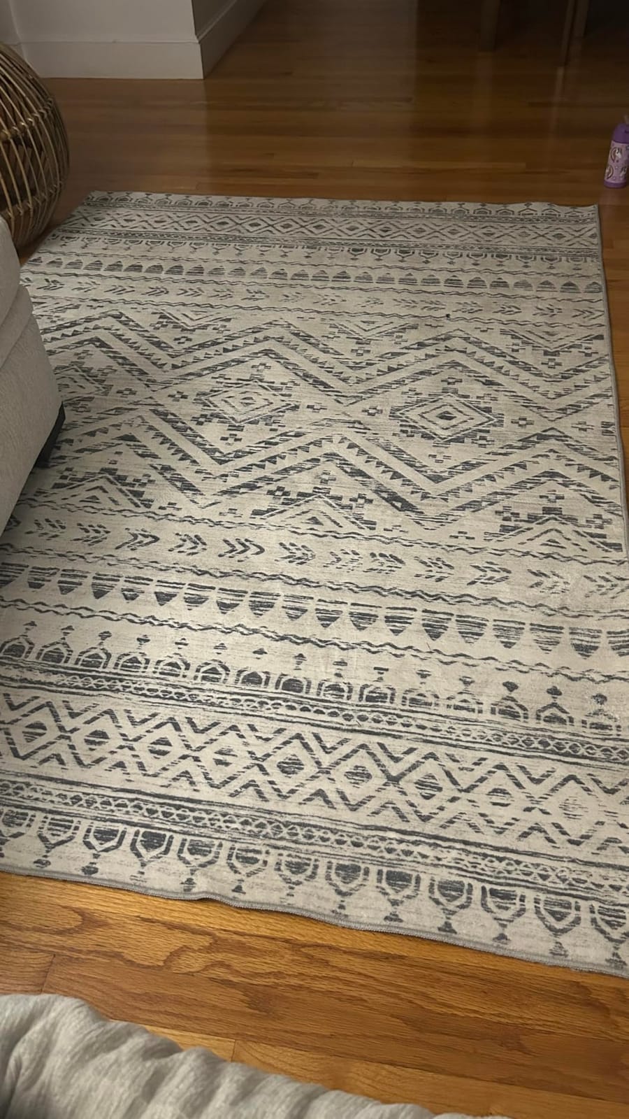 Miukiki 8x10 Area Rug for Living Room, Washable Soft Non Slip Rug Grey | Moroccan Large Indoor Rug for Kitchen Bedroom Dining Room Office, Low Pile Soft Floor Carpet Home Decor 8'x10' customer photo 2