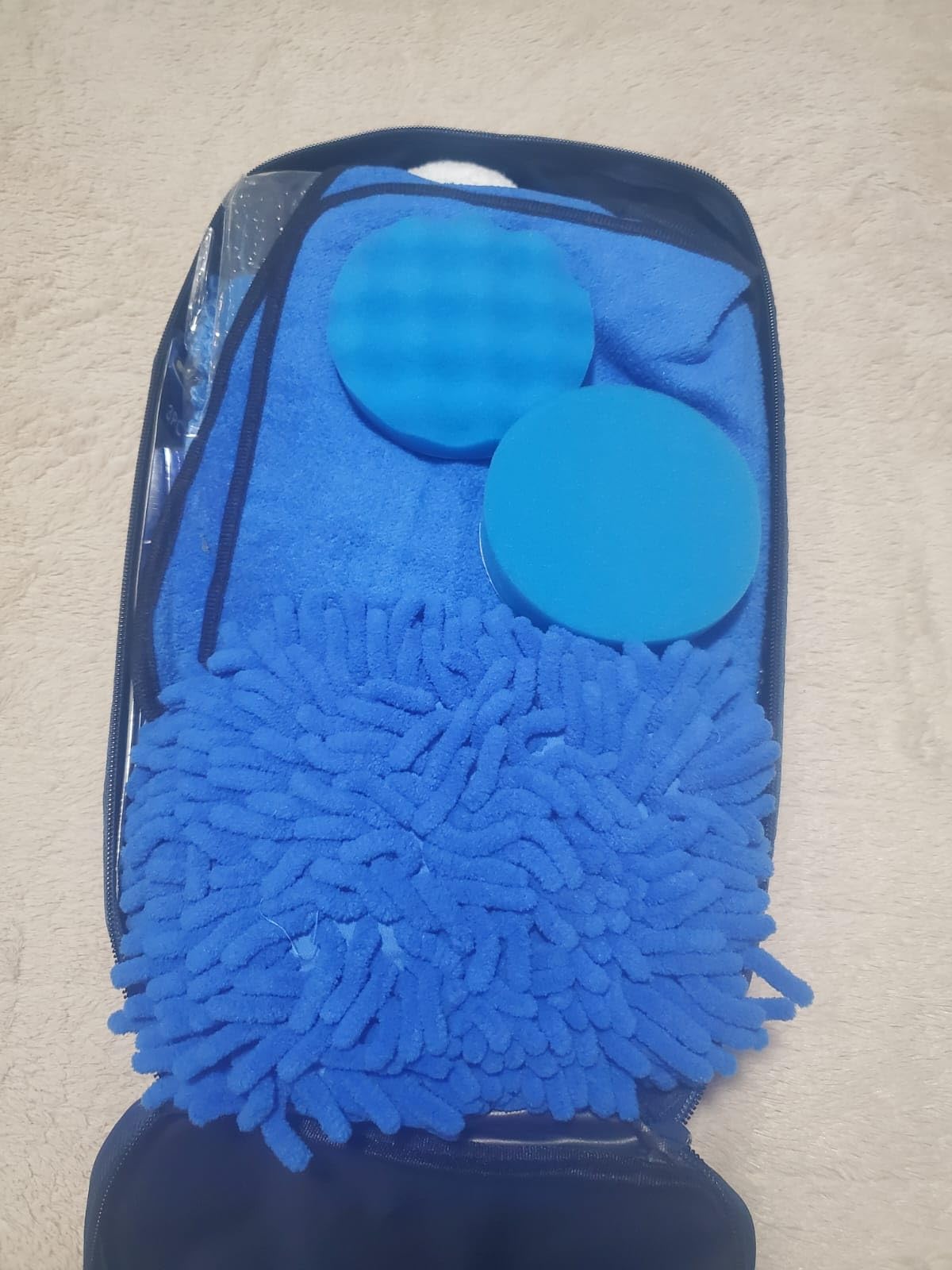Qydipclin 45Pcs Car Detailing Kit, Car Detailing Brush Set, Car Wash Cleaning Kit, Car Detailing Brushes, Professional Car Care Kit for Interior Exterior Wheels, Blue customer photo 1