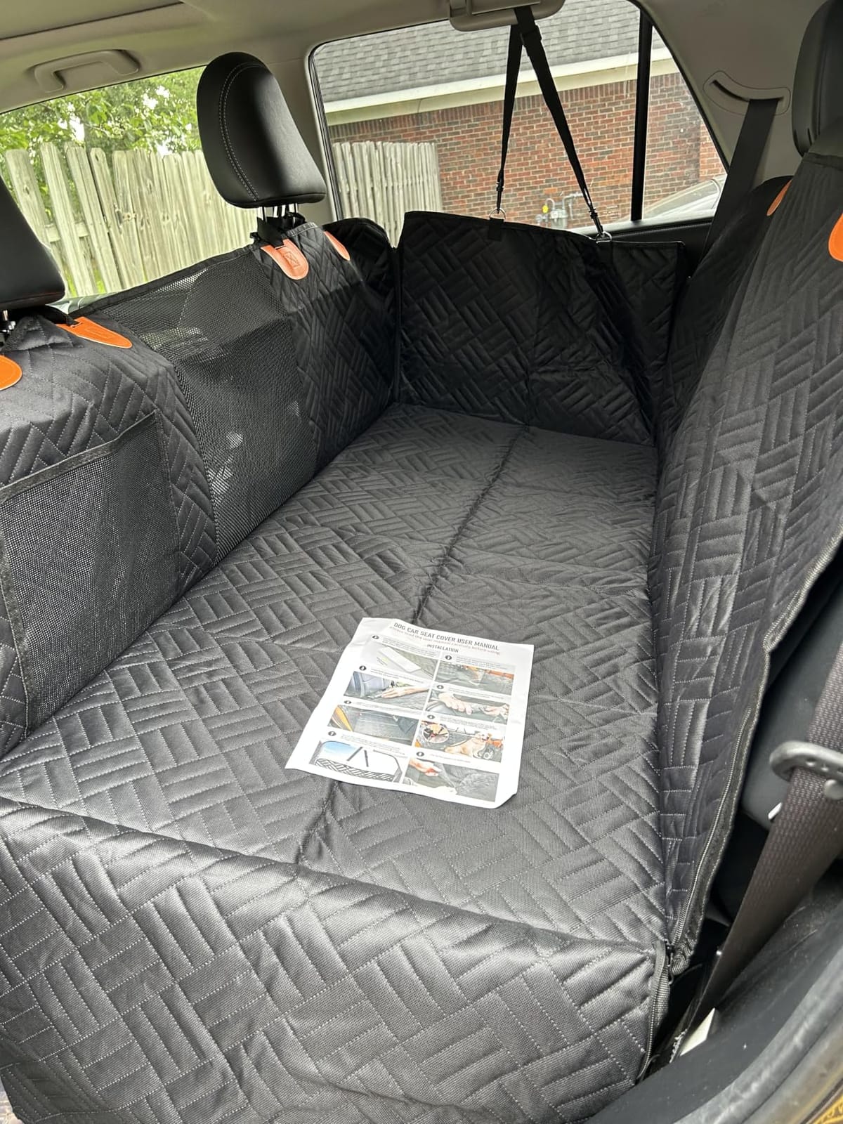PROZAR Dog Car Seat Cover for Back Seat, Hard Bottom Back Seat Extender | Back Seat Pet Cover for Dogs - Supports 400lbs, Waterproof Heavy Duty Scratch Resistant, Dog Hammock for Car, SUV & Trucks customer photo 2