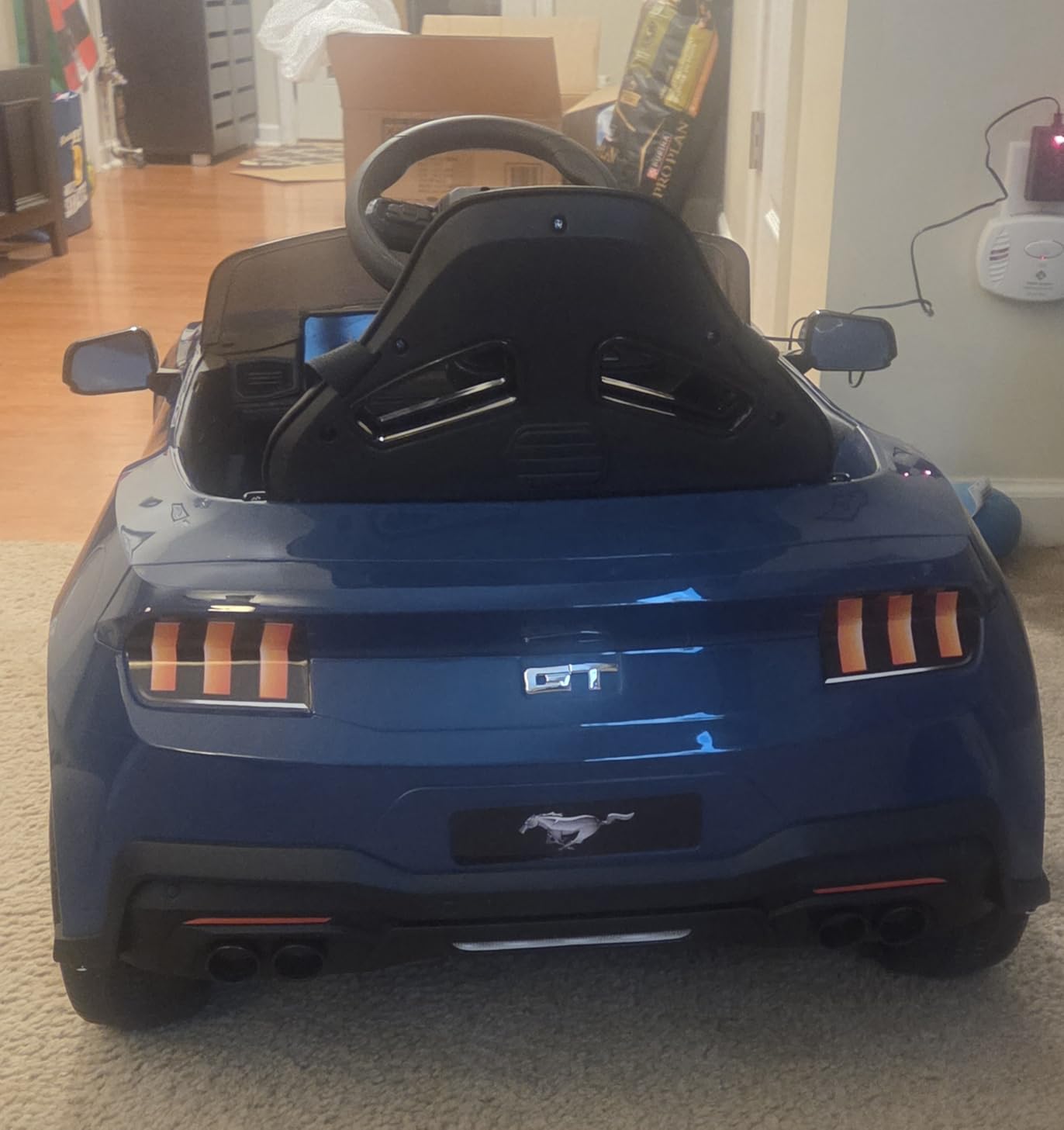 Best Choice Products Kids 12V Electric Ride On Car Officially Licensed Ford Mustang w/Parent Control, LED Lights, 2 Speeds, Bluetooth - Red customer photo 1
