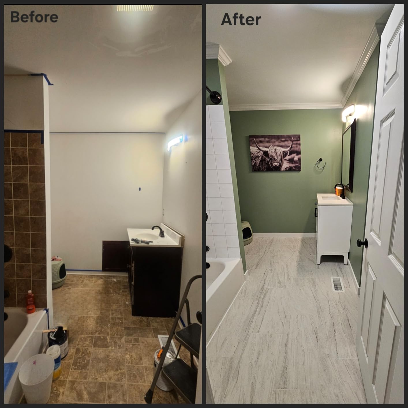 Broan-NuTone Bathroom Exhaust Fan with LED light - Easy Retrofit Without Attic Access, Quiet 1.5 Sones, Effective Ventilation at 80 CFM ENERGY STAR Certified customer photo 1