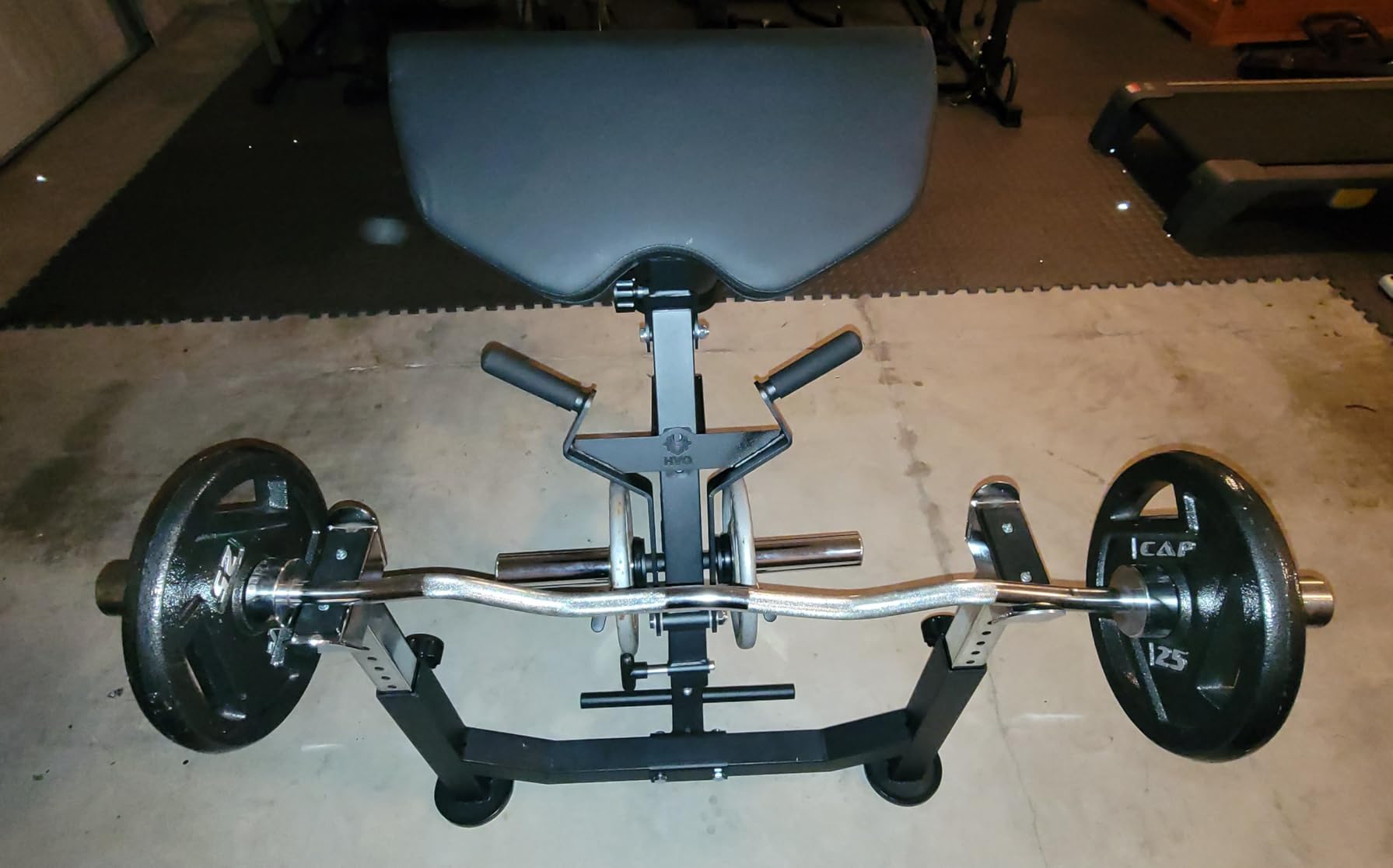 HVO Preacher Curl Machine: 4-in-1 Preacher Curl Bench Bicep Arm Curl | Attachment Barbell Dumbell Curl Bench for Weight Lifting Home Gym Workout Equipment customer photo 2