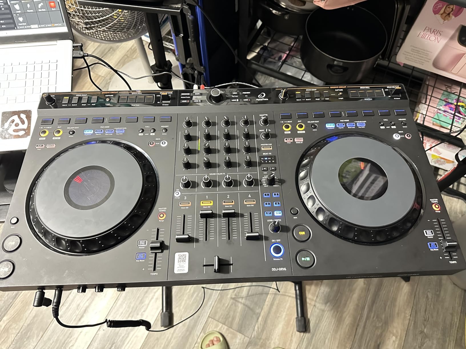 AlphaTheta DDJ-GRV6 4-Channel DJ Controller, Groove Circuit, Black | Club-Standard Layout, Full-Size Jog Wheels, rekordbox and Serato DJ Pro Compatible customer photo 2