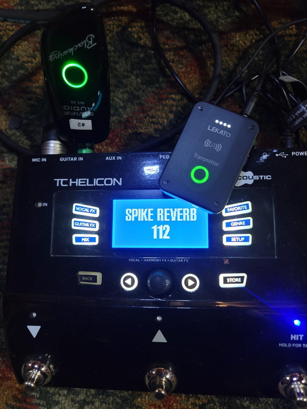 LEKATO Wireless in Ear Monitor System MS-02, Upgraded 2.4G Stereo IEM System Low Latency with Transmitter Beltpack Receiver Auto-Pairing, One to More, in-Ear Monitoring for Church, Band, Singer, Stage customer photo 2