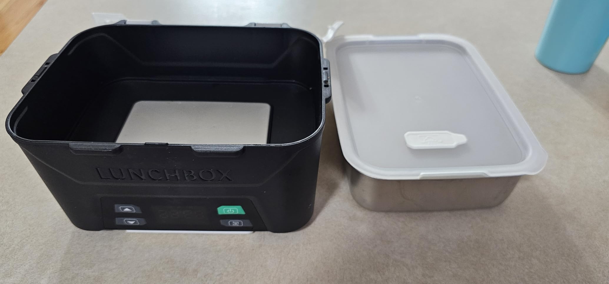 EAST OAK Cordless Electric Lunch Box, Heated Lunch Box for Men with Timer | Self Heating Lunch box with Automatic Heating, 5.5 Cups Portable Food Warmer with Removable Tray Divider & Insulated Bag customer photo 1