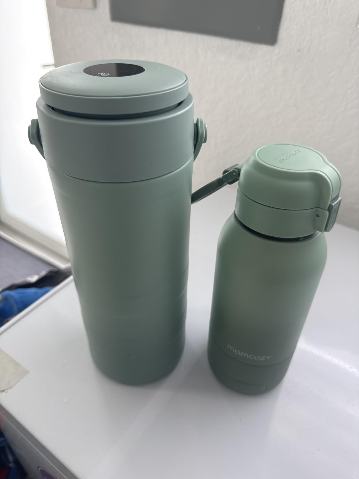Momcozy Portable Bottle Warmer for Breast Milk, Baby Travel Essentials | Fast Heating with Nutrients Preserved, Precise Temp Control, Dual Heating Modes for Breast Milk & Water, 17OZ Large Capacity customer photo 2