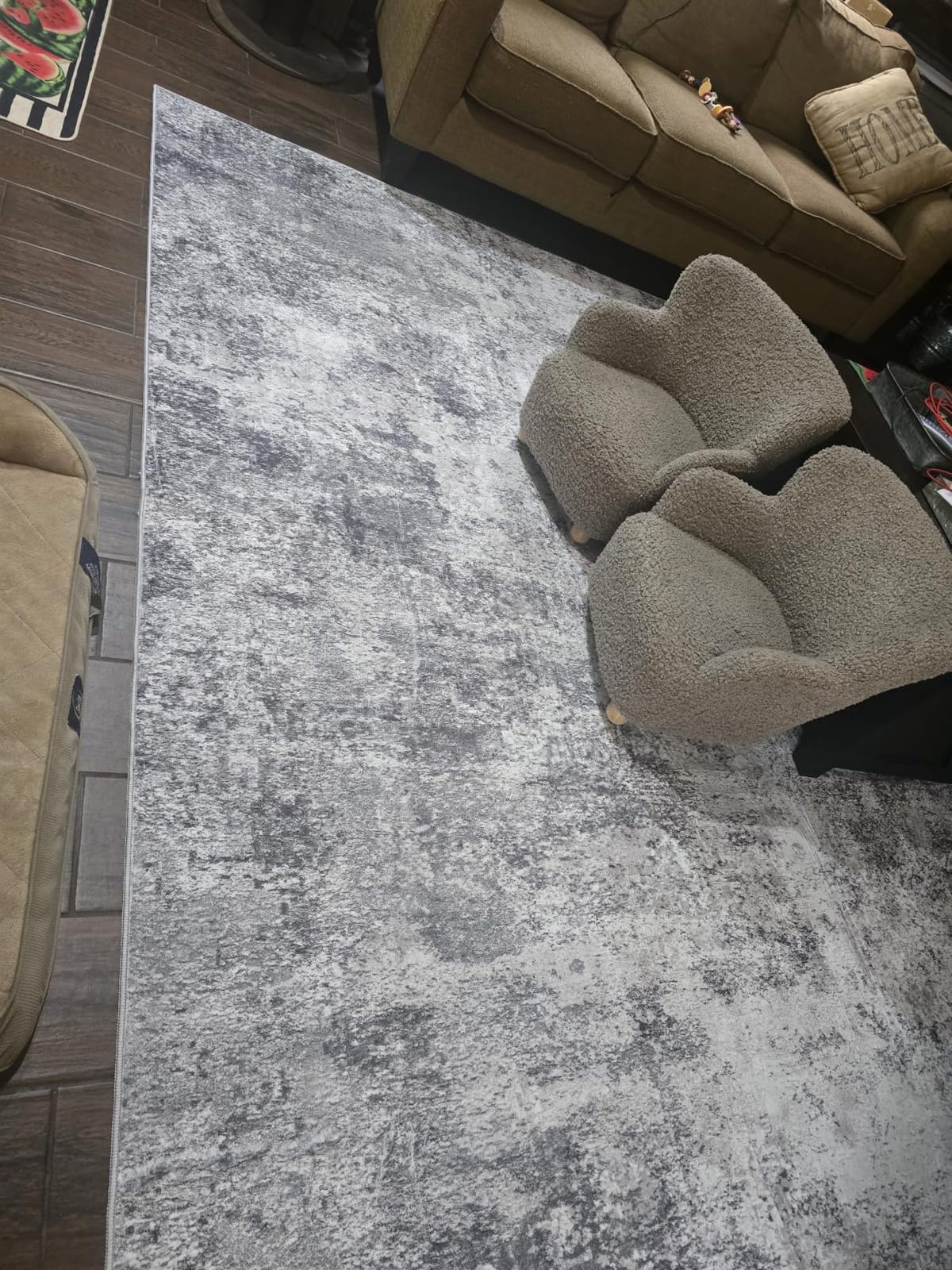 8x10 Area Rugs for Living Room Bedroom Dining Room Washable Blue Grey | Soft Modern Abstract Decor for High-Traffic Areas, Non-Slip Backing, Water Repellent, Pet Proof, Non-Shedding, Indoor customer photo 2