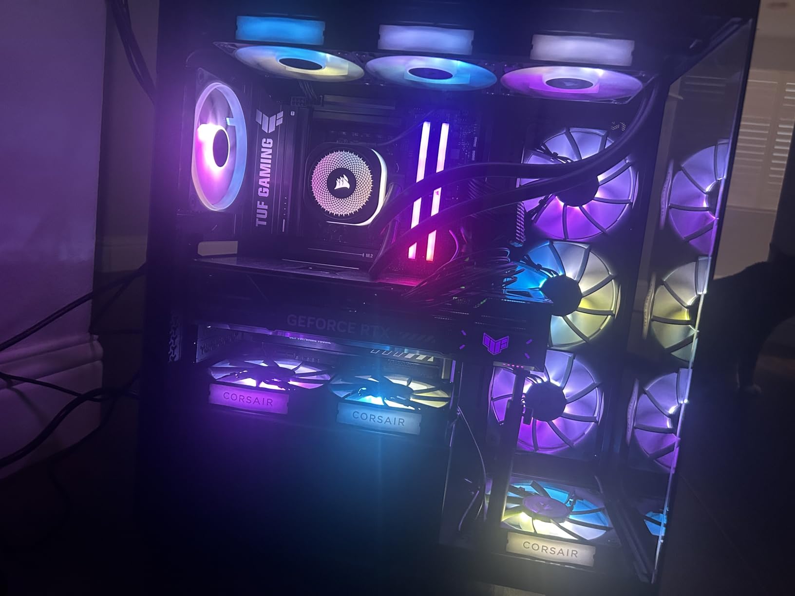 CORSAIR Vengeance RGB DDR5 RAM 32GB (2x16GB) Up to 6000MHz CL30-36-36-76 1.4V AMD EXPO & Intel XMP 3.0 Desktop Computer Memory - White (CMH32GX5M2B6000Z30W) customer photo 1