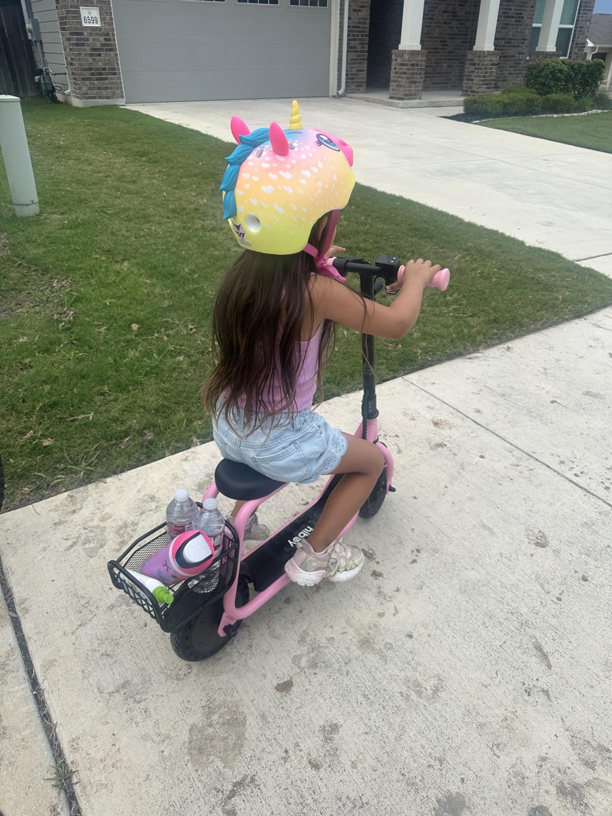 Hiboy Q2 Lite Electric Scooter for Kids w/Seat, 3-Speed, Brake, Ages 4-10, UL 2272 Certified, 100W Motor up to 9.3 MPH & 5-Mile Range, LCD Display, LED Neon & Brake Lights customer photo 1