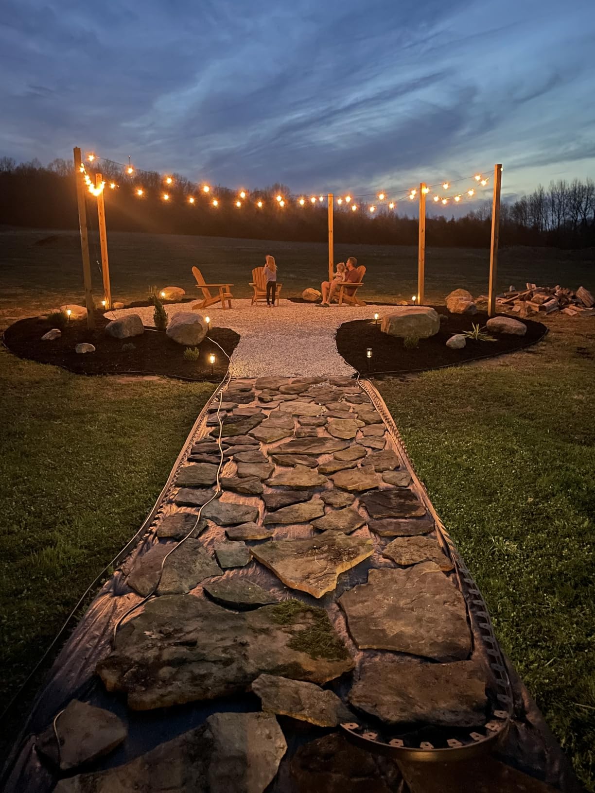 Eyrosa Solar Pathway Lights Outdoor Waterproof, 12 Pack, Warm White | Solar Landscape Lighting for Pathway Garden Yard Path Walkway Driveway Lawn Outside Decor customer photo 2
