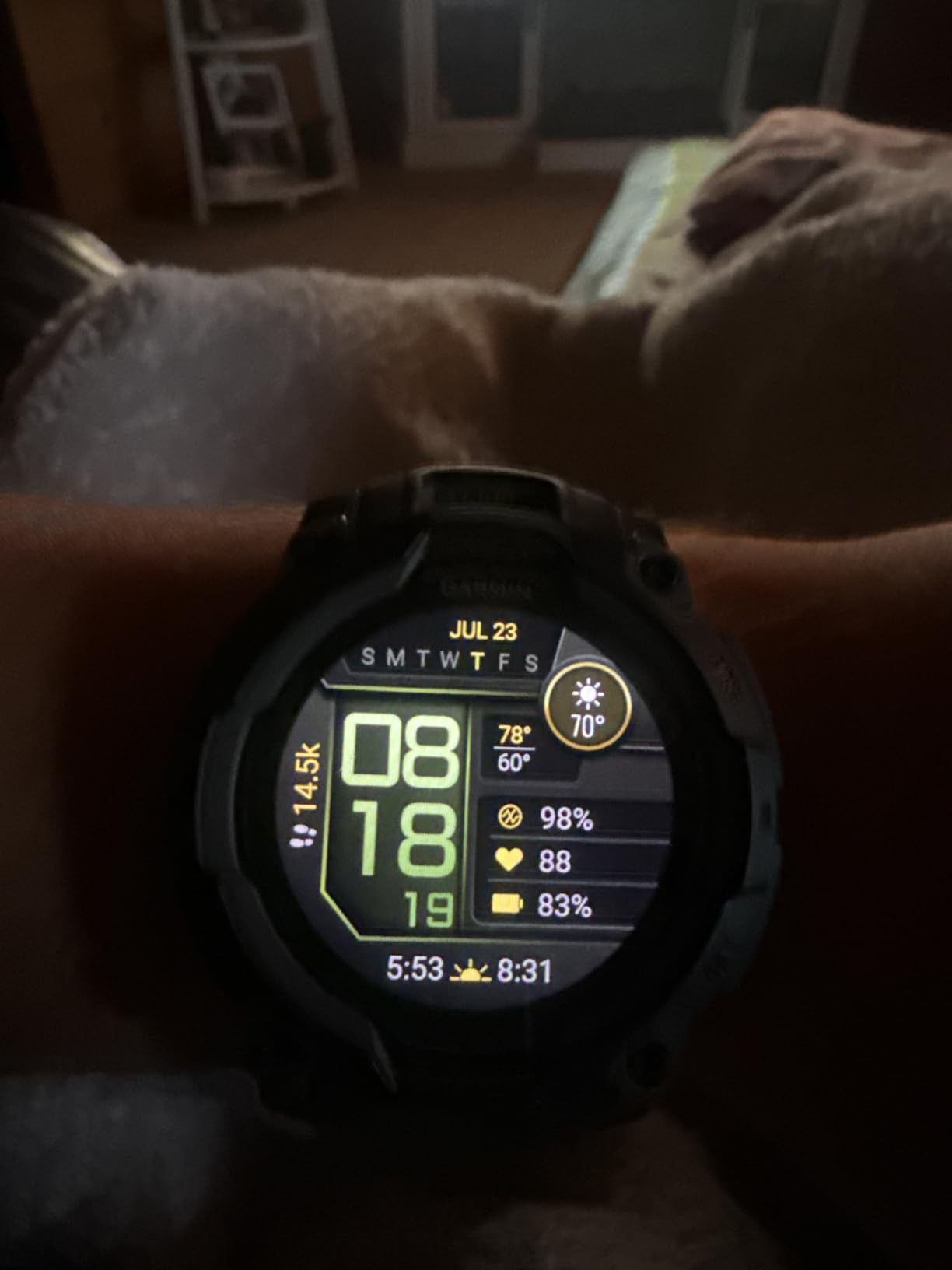 Garmin Instinct 3 AMOLED, Rugged GPS Smartwatch, 45mm, Black customer photo 1