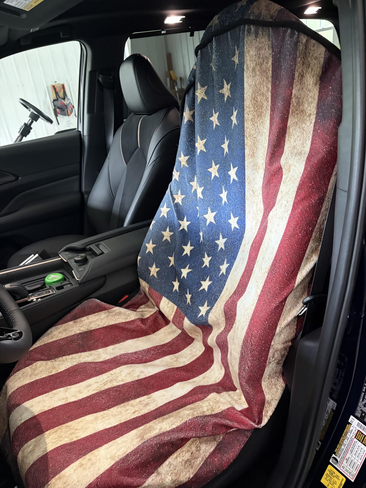 Car Seat Cover Towel GRS Certified Recycled, Waterproof & Washable, Non-Slip Universal Fit for Cars SUVs, Sweat Protection for Gym, Kids, Pets & Travel (Black, 2 Pack) customer photo 1