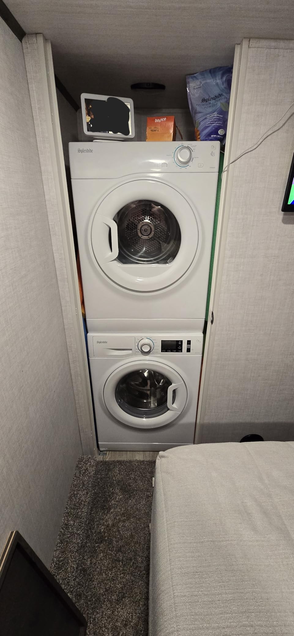 Splendide DV1725X & WFL2500X Washer & Dryer Stacked Bundle with Vent Kit & SK04 Stack Kit Included + Starter Laundry Powder - Updated Design customer photo 2