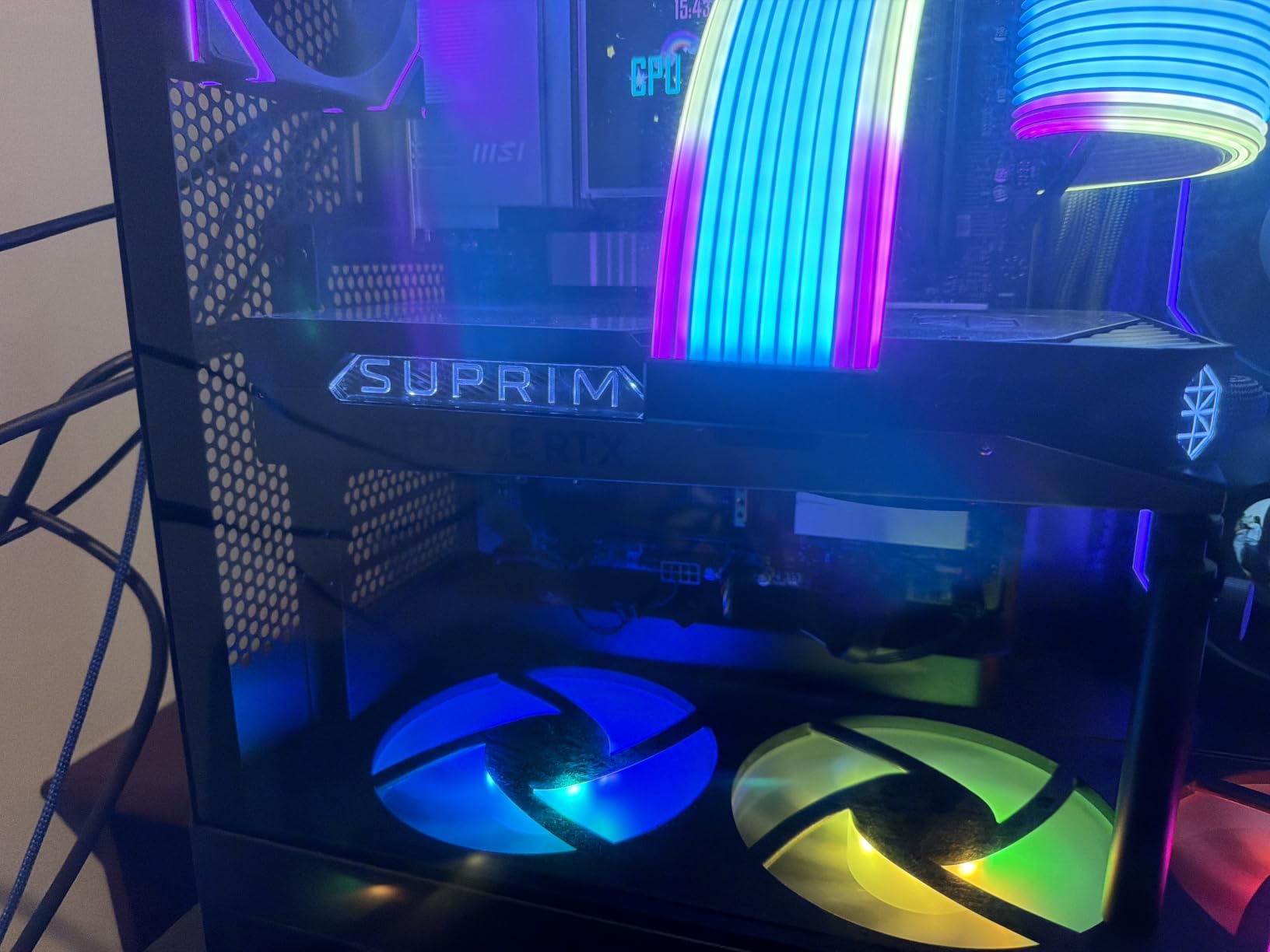 msi Gaming RTX 5080 16G SUPRIM Liquid SOC Graphics Card, 16GB GDDR7, 256-bit, Extreme Performance 2760 MHz, DisplayPort x3 2.1a, HDMI 2.1b, NVIDIA Blackwell Architecture customer photo 1