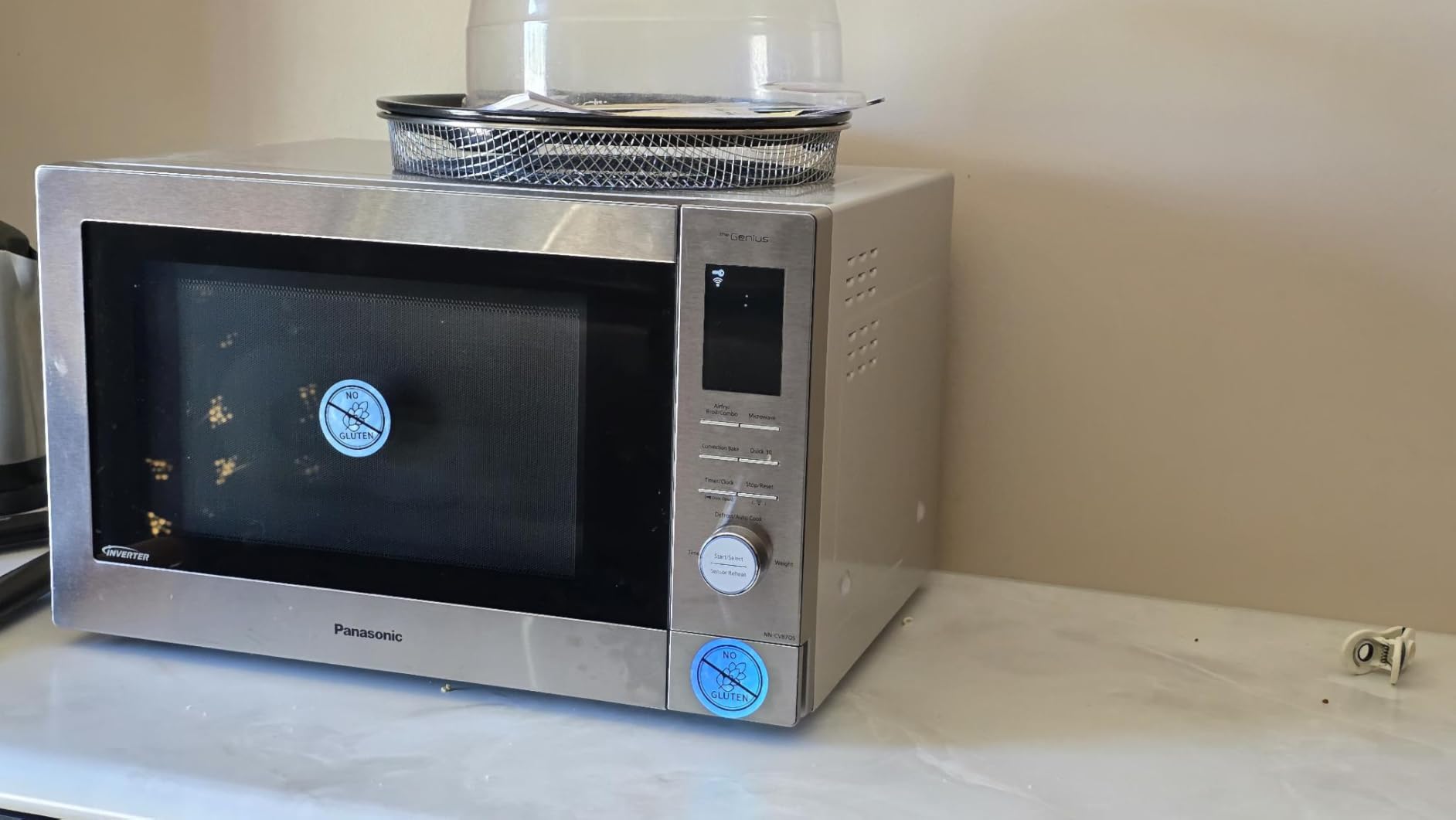 Panasonic HomeChef 4-in-1 Countertop Microwave Air Fryer Combo, Time-Saving 20 Presets + App-Linked Recipes, 1000W 1.2 cu ft Inverter Multi Oven & Convection Tech - NN-CV87QS Stainless Steel customer photo 1