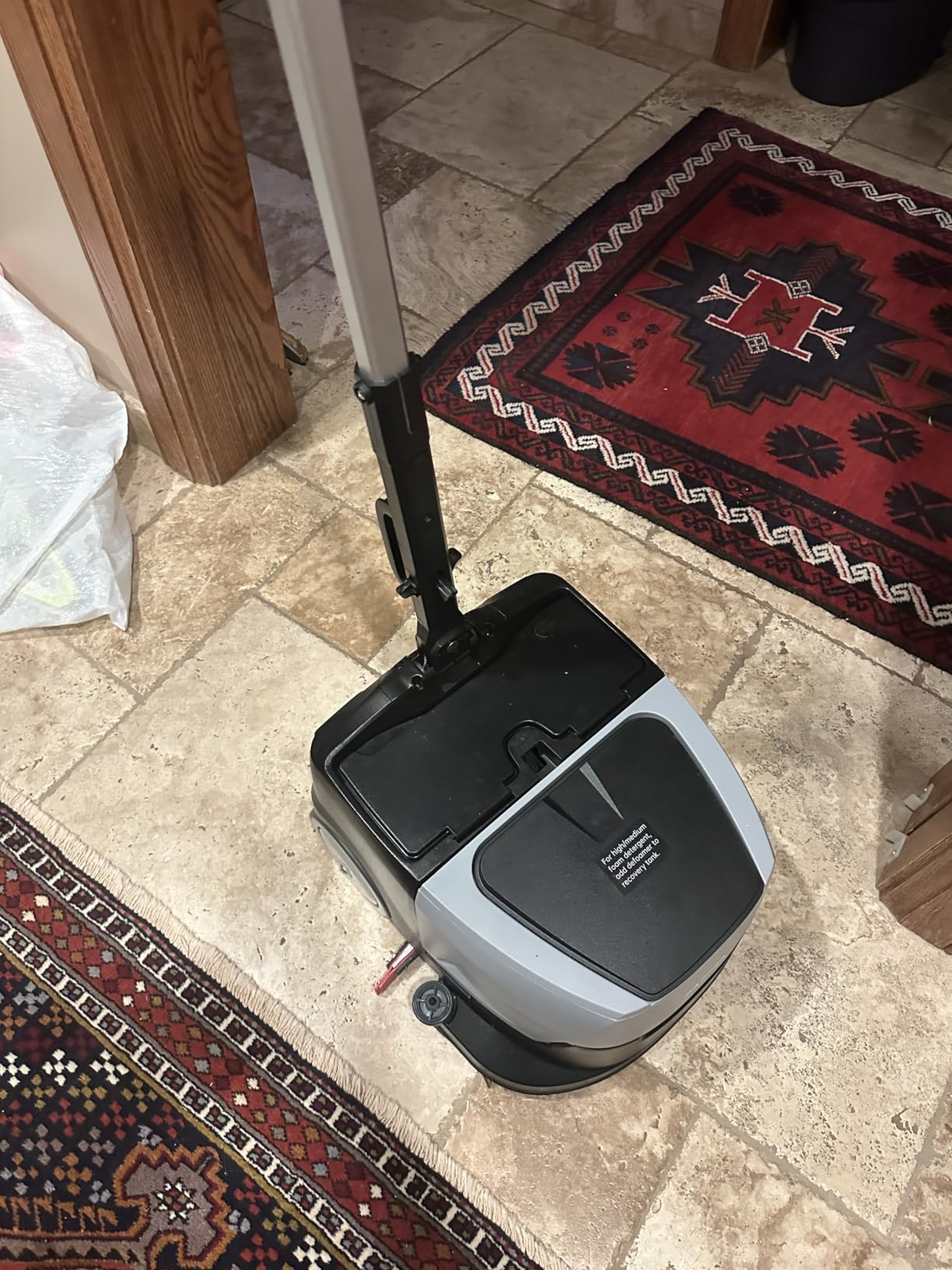 Battery Powered Walk Behind Mini Automatic Floor Scrubber Machine - Compact & Portable, 15 inch Cleaning Width, 90-Minute Runtime, 170 RPM - Ideal for Small Commercial Spaces, Offices, Retail & More customer photo 1