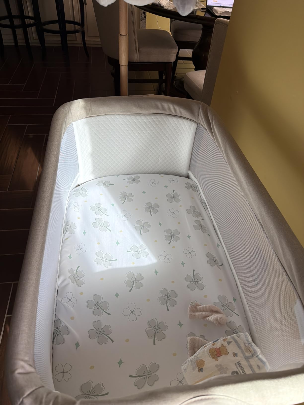 Delta Children Bondi Beechwood By The Bed Bassinet with PureAir Breathable Mesh Sheet and FSC-Certified Wood, Tan customer photo 1