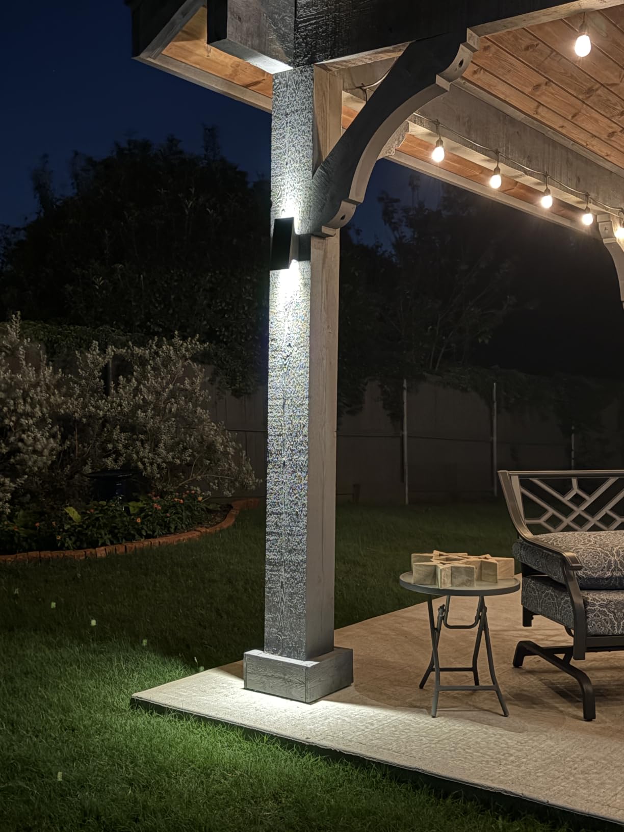 SOTTLOT Solar Lights Outdoor Up and Down, 2pack Solar Wall Lights Outdoor | 4-Level Brightness, Dusk to Dawn, 3000K 700LM Solar Sconce Lights Outdoor, IP65 Waterproof, for Yard Patio Garage Porch Decor customer photo 1