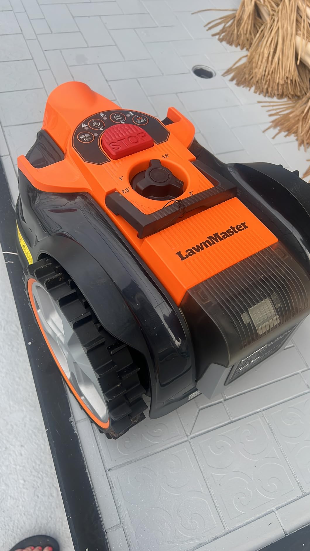 LawnMaster OcuMow VBRM601YCM MAX Perimeter Wire Free Robot Lawn Mower Cuts Small Lawns 2000-3500 Square Feet with Optical Navigation, Obstacle Avoidance, Low Noise and No Go Function customer photo 2