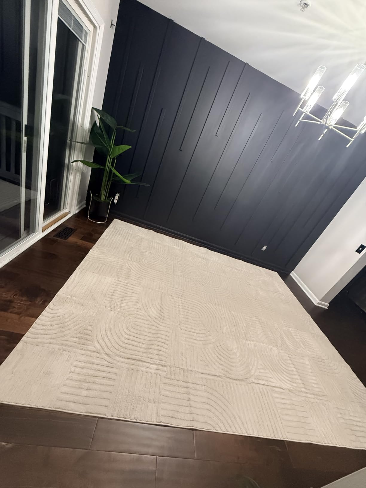 Pauwer 5x7 Area Rugs for Living Room, Modern Non Slip Washable Rug, Beige customer photo 1