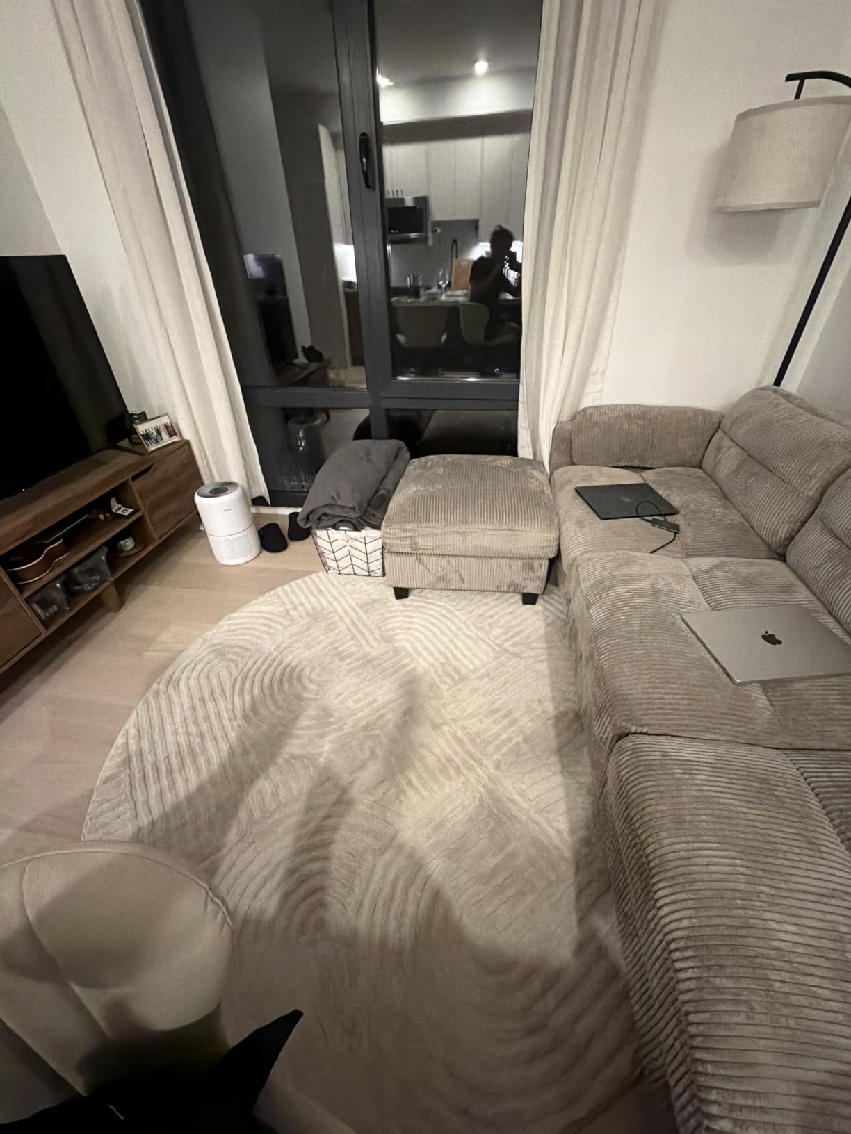 Pauwer 5x7 Area Rugs for Living Room, Modern Non Slip Washable Rug, Beige customer photo 2