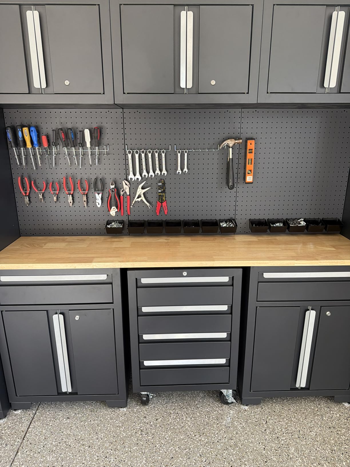 INCLY 120PCS Pegboard Accessories Organizer Kit, Peg Board Hooks Assortment with Bins for Organizing Various Tools, Fit 1/8 or 1/4 inch Pegboard for Hanging Storage, Garage Wall Attachments customer photo 2