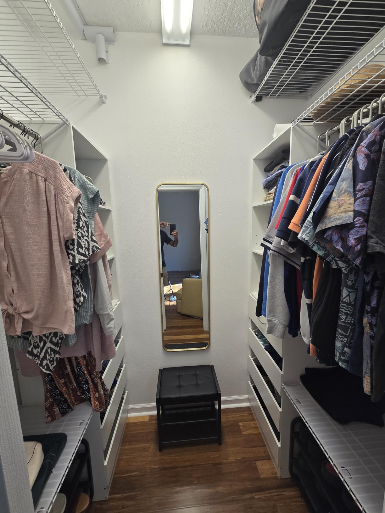 Aheaplus Closet System, 6-15Ft Closet Organizer with 8 Wooden Drawers, White | Walk-in Closet Organizer Wardrobe Clothes Rack with 4 Hanging Rods customer photo 2