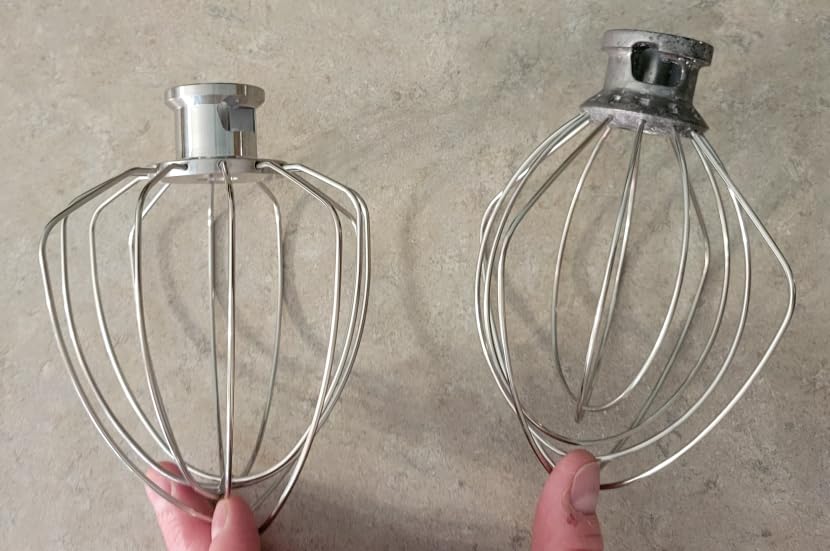 Stainless Steel Mixer Attachments for KitchenAid 4.5/5QT Mixer, 3 PCS - K45WW K45DH K45B customer photo 1