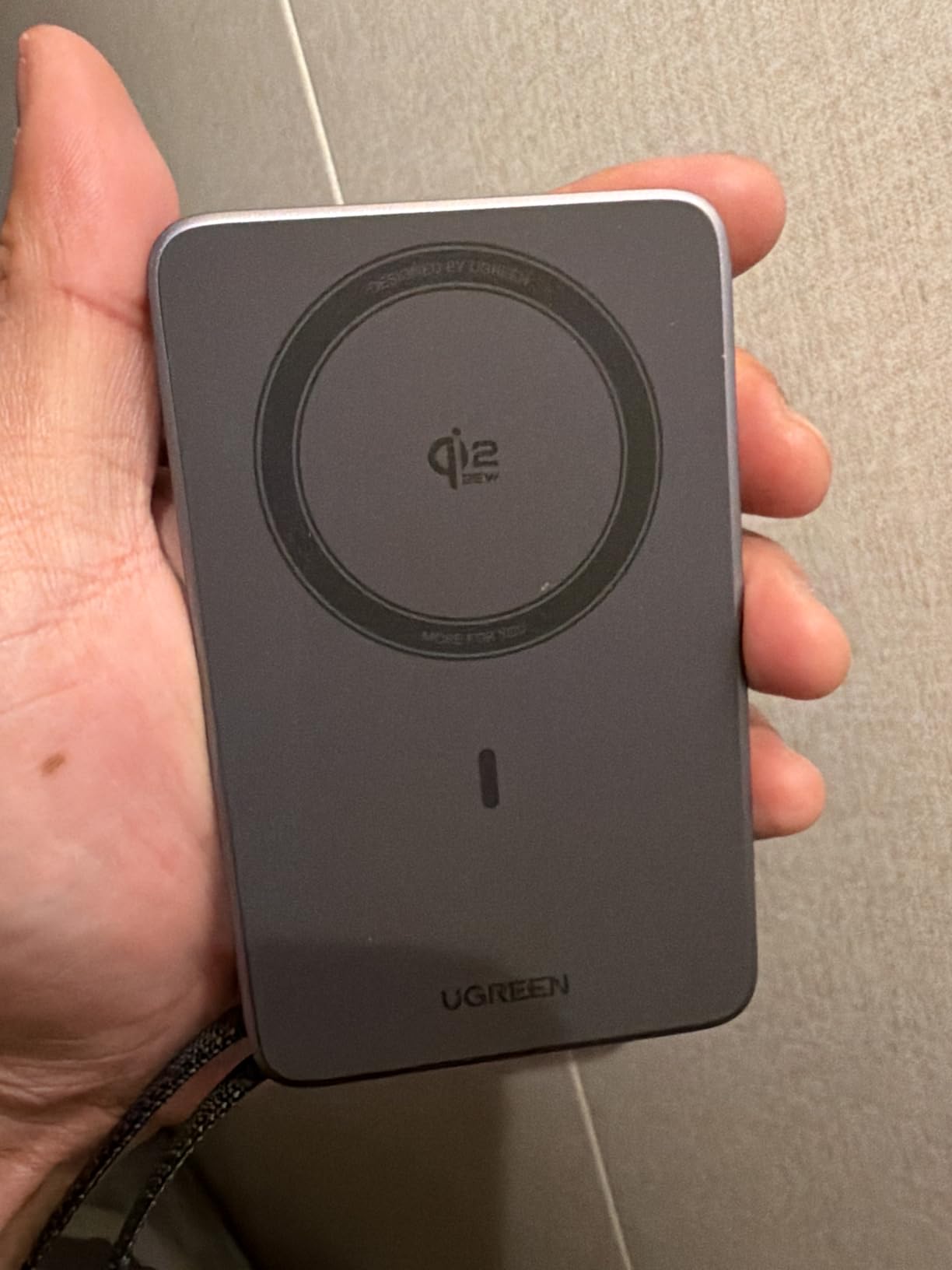 UGREEN MagFlow 10000mAh Qi2 25W Wireless Power Bank Built-in Cable | Qi2 25W fastest wireless, built-in cable, 30W PD wired. MagSafe compatible. for 17/12 customer photo 2