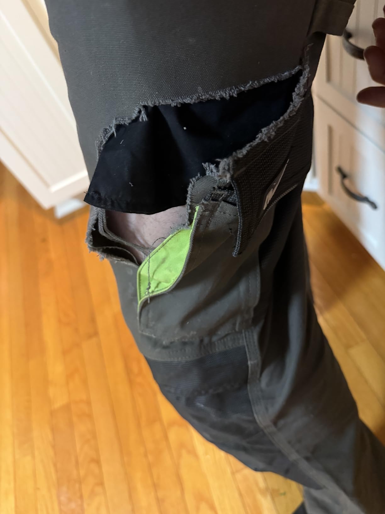 Ellobird Men's Construction Work Utility Pants Relaxed Fit Stretch Flex Cordura Double Knee Reinforcement Carpenter Cargo customer photo 1