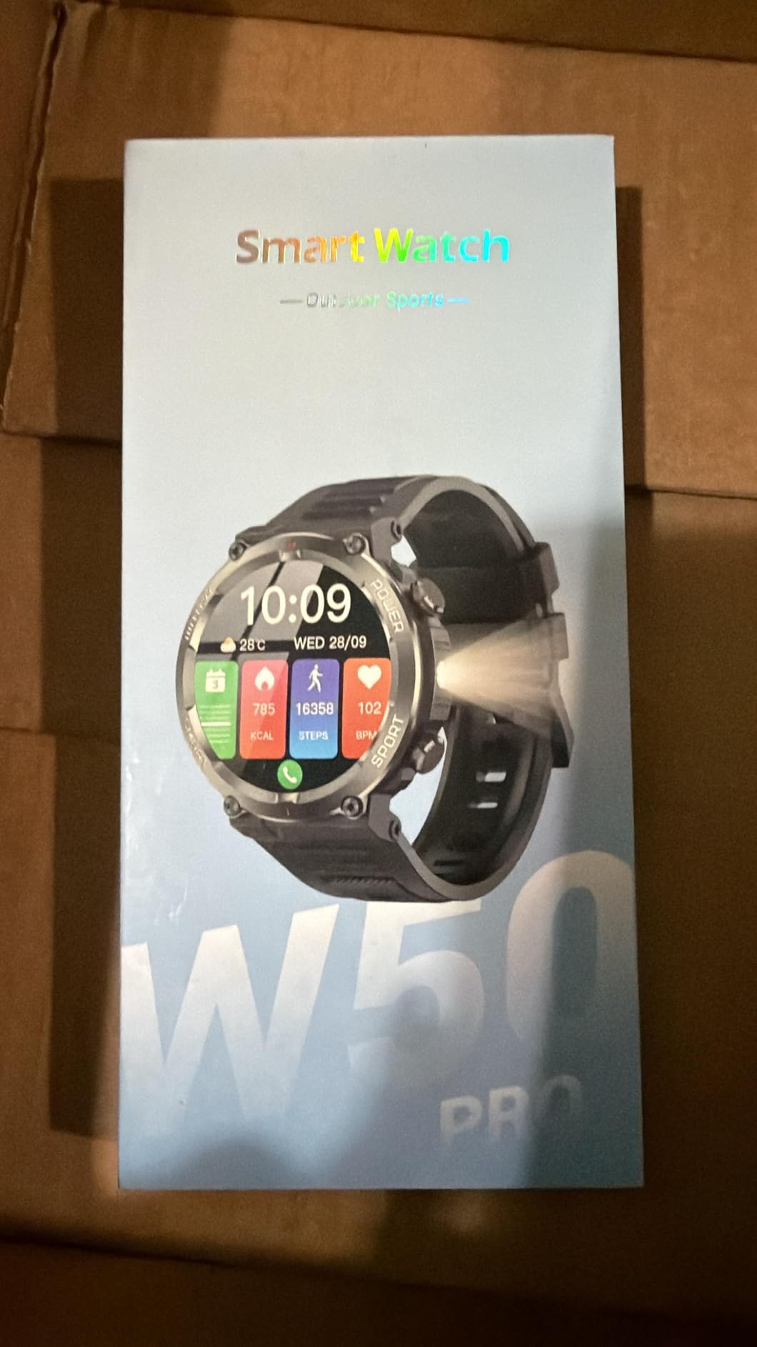 Military Smart Watch for Men(Answer/Make Calls), Outdoor Smartwatch with 100 Days Battery/Flashlight/Compass/Heart Rate/SpO2/Sleep Monitor/2 Straps, Rugged Fitness Watch for iPhone/Android Phones customer photo 1