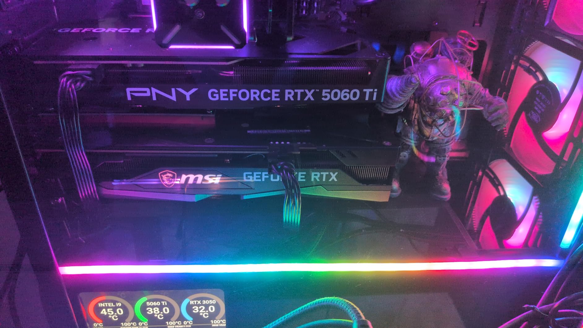 PNY NVIDIA GeForce RTX 5060 Ti OC Dual Fan Graphics Card, 16GB GDDR7, 128-bit, Boost Speed 2692 MHz, SFF-Ready, PCIe 5.0, HDMI/DP 2.1, NVIDIA Blackwell, DLSS 4 customer photo 1